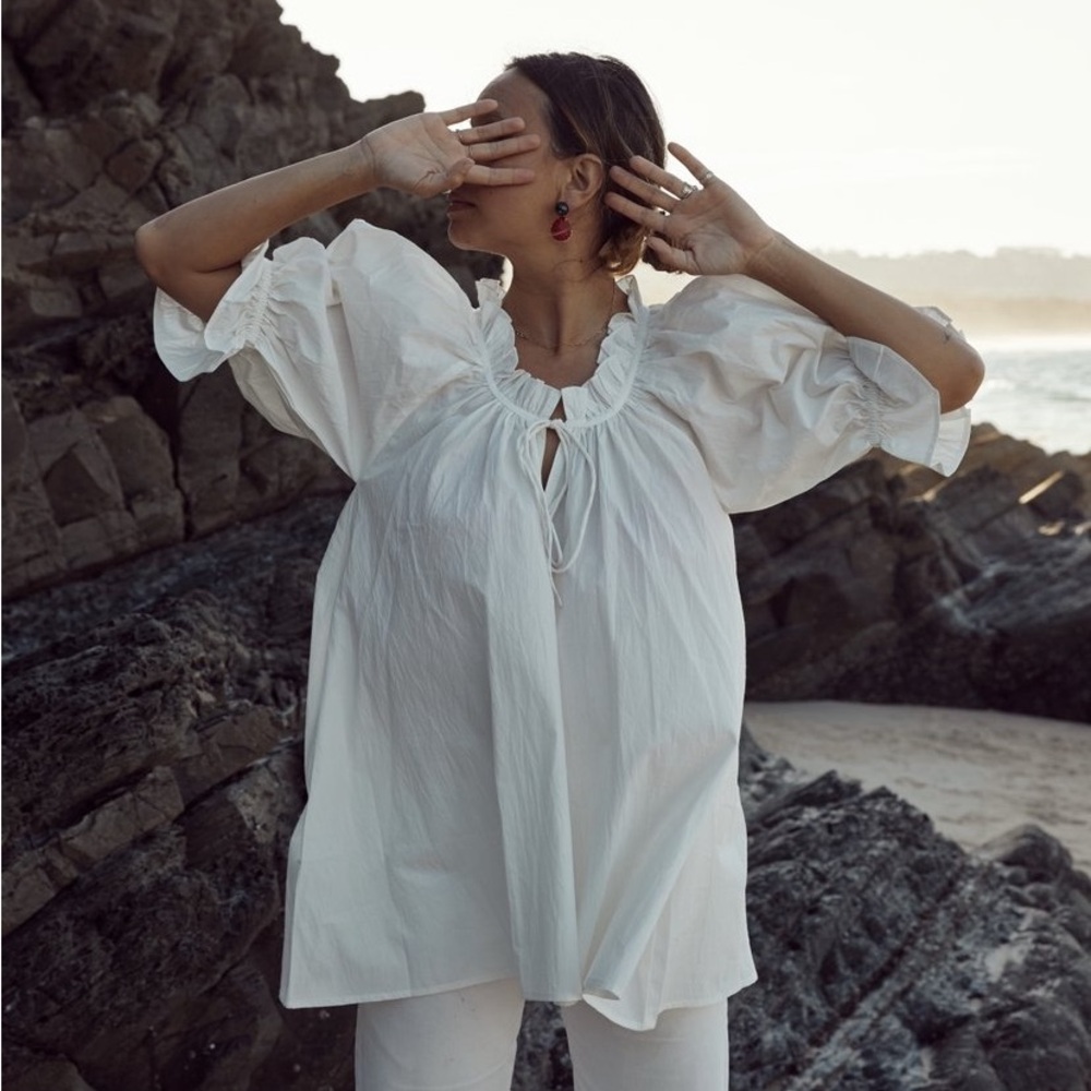 Little Tienda Layla Blouse Organic Cotton White